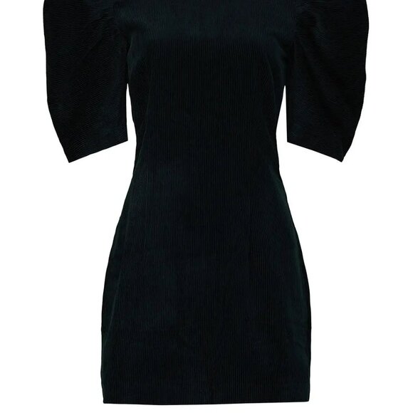 Green Far Out Corduroy Mini Dress • BlankNYC • Statement Sleeves - Picture 7 of 10